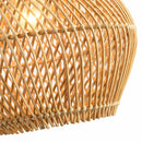 Pendente Rústico Rattan Madeira 20cm E27 Cabo 3m Lustre Ôtaki Decorativo ST3289