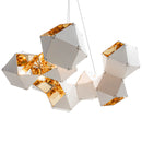 Pendente Starlux Branco E Ouro P/ 8 Lâmpadas E14 P60603L St1846 Starlumen