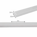 Perfil Linear de Sobrepor ID245 1 Metro em Alumínio C/ Trava Fix ST2996-Starlumen-Branco-