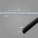 Perfil Linear de Sobrepor Preto 2 Metros Com Trava Fixar ID203 ST2886-Starlumen-