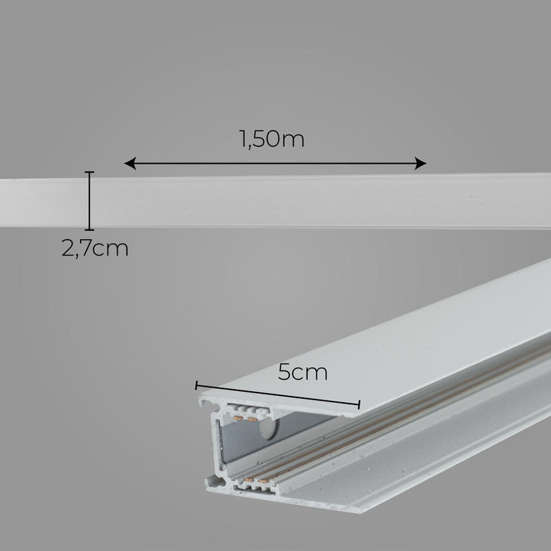Perfil / Trilho Magnético de Sobrepor G20 150cm DS9962 Delis ST2806-Delis-Starlumen