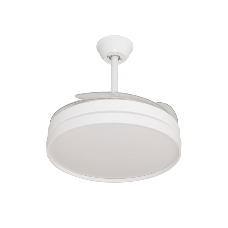Plafon AIR BASIC Branco e Transparente LED 60W C/ Ventilador Opus 88330 ST2915-Opus-Starlumen