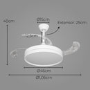 Plafon AIR BASIC Branco e Transparente LED 60W C/ Ventilador Opus 88330 ST2915-Opus-Starlumen