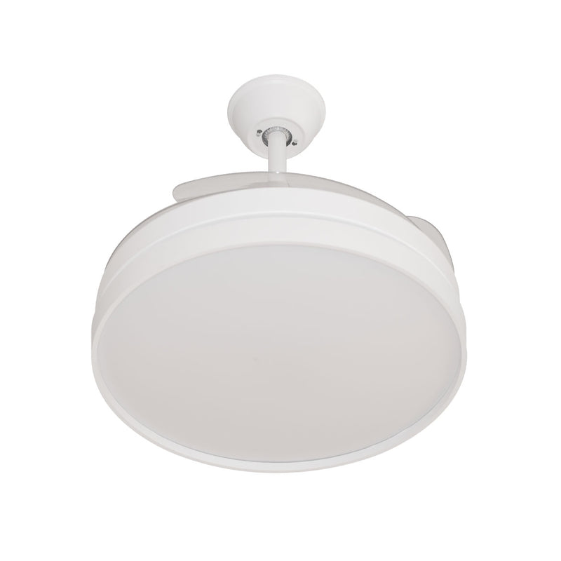 Plafon AIR BASIC Branco e Transparente LED 60W C/ Ventilador Opus 88330 ST2915-Opus-Starlumen