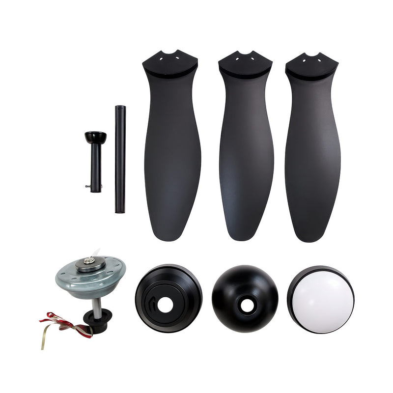 Plafon AIR Breeze LED Multicor C/ Ventilador 37W + Controle Opus ST2915 - Preto-Opus-Starlumen