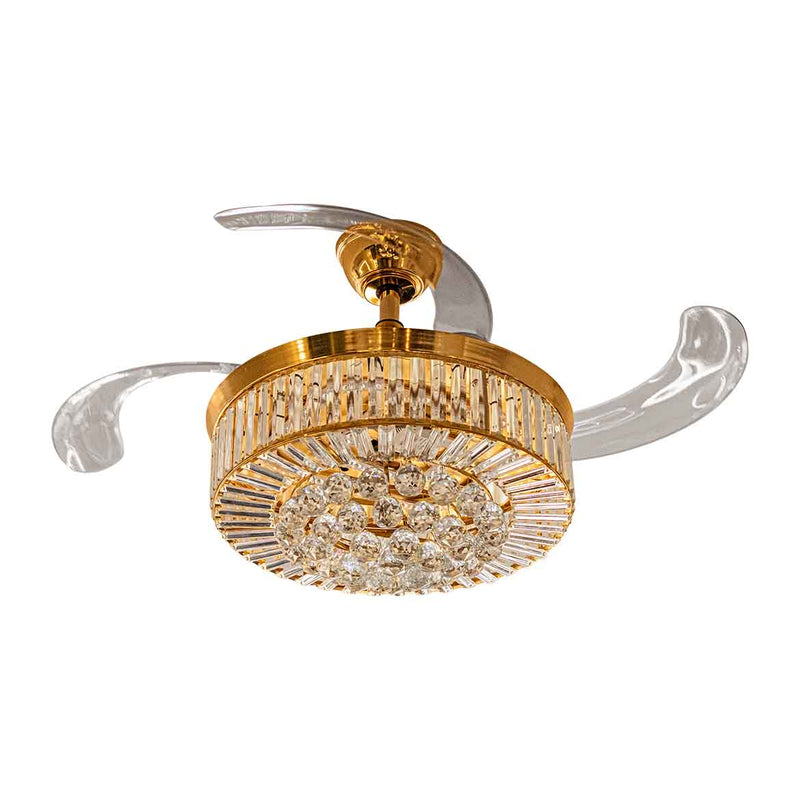 Plafon AIR CLASS Dourado Transparente LED 60W C/ Ventilador Opus 85612 / 88361 ST2915-Opus-Starlumen
