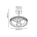Plafon Air Luxxi LED Multicor C/ Ventilador 80W + Controle Opus St2915 - Dourado-Opus-Starlumen