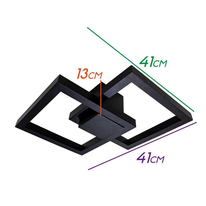 Plafon Arandela Fit LED 50W Luz Direta ou Indireta 700LED3-PT ST1254-New Line-Starlumen