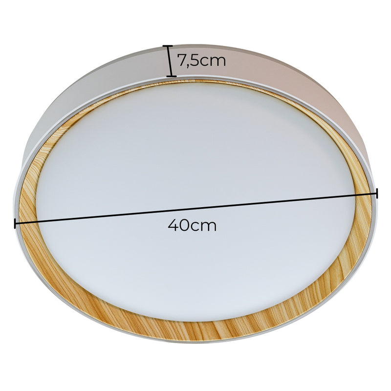 Plafon Chanfer 40cm LED 24W 3000K CHA1P01MD040 Bella Iluminação ST2929-Bella Iluminação-Starlumen