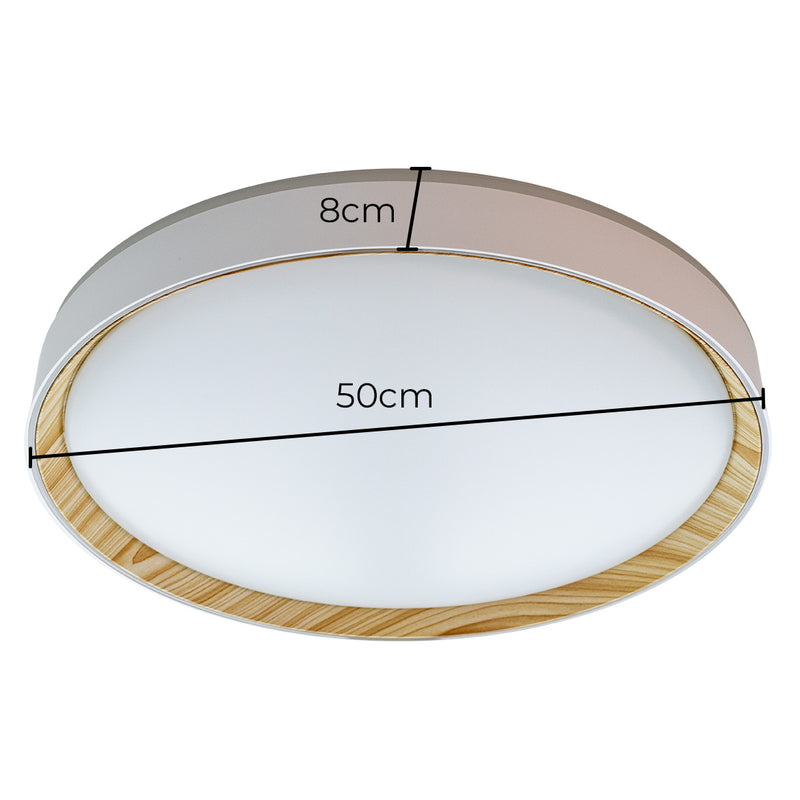 Plafon Chanfer 50cm LED 40W 3000K CHA1P01MD050 Bella Iluminação ST2929-Bella Iluminação-Starlumen