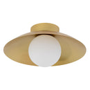 Plafon Cuia Dourado Opalino 25cm p/ G9 CUI1PS01DR025 Bella ST2845-Bella Iluminação-Starlumen