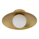 Plafon Cuia Dourado Opalino 25cm p/ G9 CUI1PS01DR025 Bella ST2845-Bella Iluminação-Starlumen