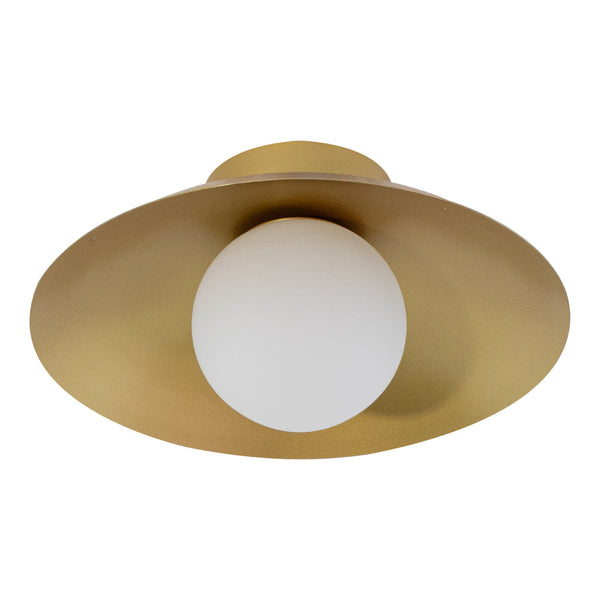 Plafon Cuia Dourado Opalino 25cm p/ G9 CUI1PS01DR025 Bella ST2845-Bella Iluminação-Starlumen