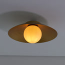 Plafon Cuia Dourado Opalino p/ E27 CUI1PS01DR050 Bella ST2846-Bella Iluminação-Starlumen