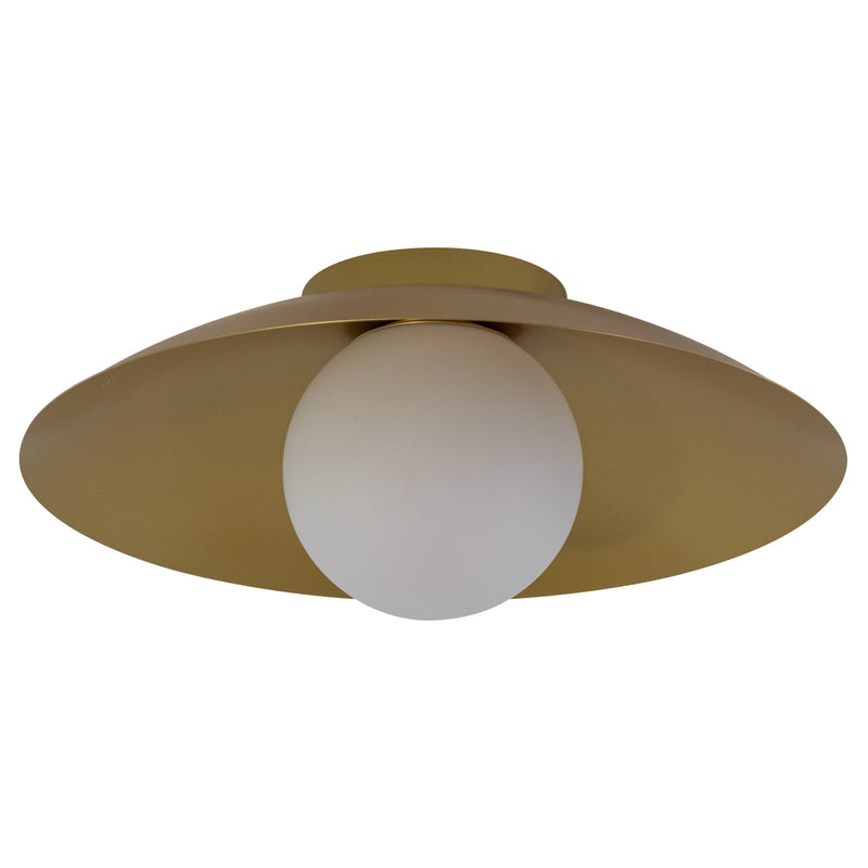 Plafon Cuia Dourado Opalino p/ E27 CUI1PS01DR050 Bella ST2846-Bella Iluminação-Starlumen