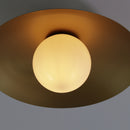 Plafon Cuia Dourado Opalino p/ E27 CUI1PS01DR050 Bella ST2846-Bella Iluminação-Starlumen