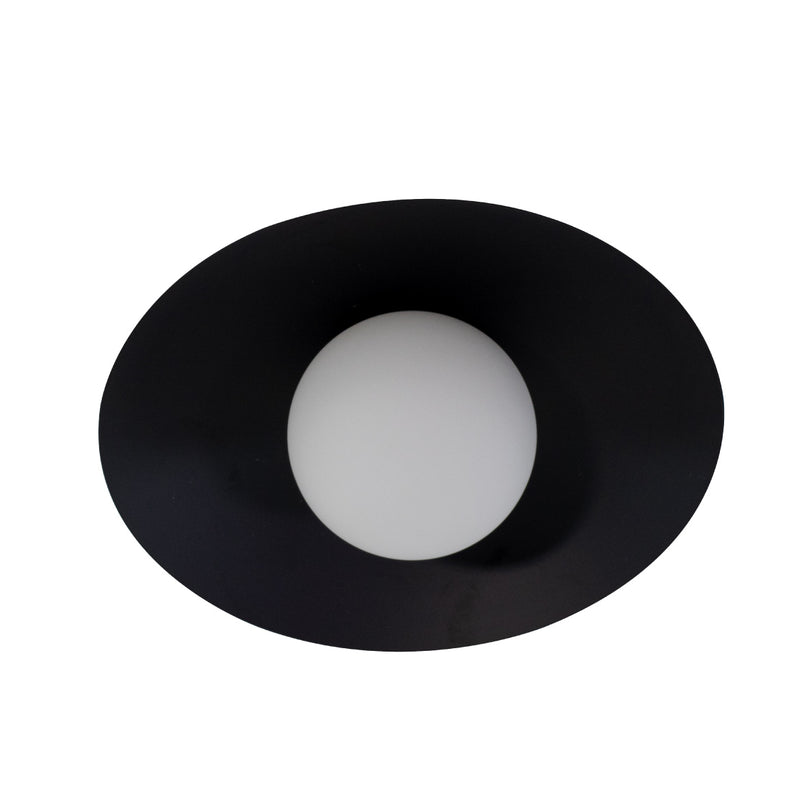 Plafon Cuia Preto Opalino 25cm p/ G9 CUI1PS01PT025 Bella ST2845-Bella Iluminação-Starlumen