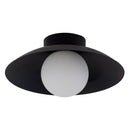 Plafon Cuia Preto Opalino 25cm p/ G9 CUI1PS01PT025 Bella ST2845-Bella Iluminação-Starlumen