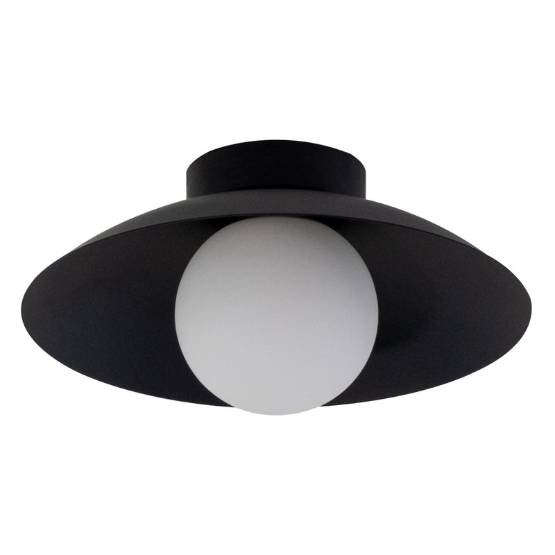 Plafon Cuia Preto Opalino 25cm p/ G9 CUI1PS01PT025 Bella ST2845-Bella Iluminação-Starlumen