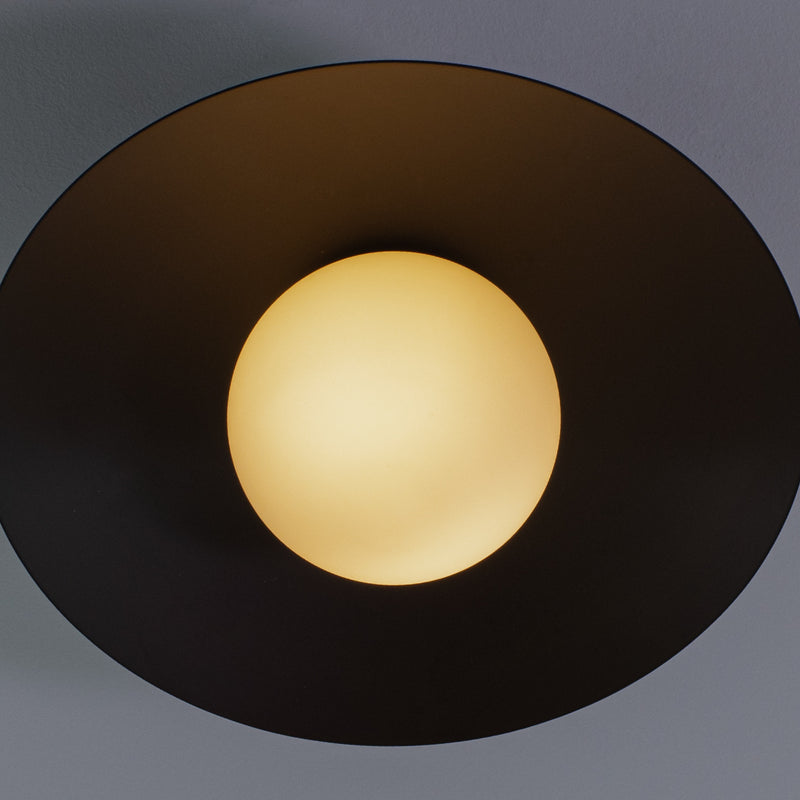 Plafon Cuia Preto Opalino 25cm p/ G9 CUI1PS01PT025 Bella ST2845-Bella Iluminação-Starlumen