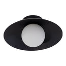 Plafon Cuia Preto Opalino 25cm p/ G9 CUI1PS01PT025 Bella ST2845-Bella Iluminação-Starlumen