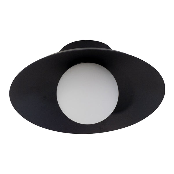 Plafon Cuia Preto Opalino 25cm p/ G9 CUI1PS01PT025 Bella ST2845-Bella Iluminação-Starlumen