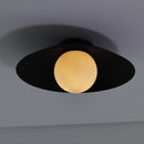 Plafon Cuia Preto Opalino p/ E27 CUI1PS01PT050 Bella ST2846-Bella Iluminação-Starlumen