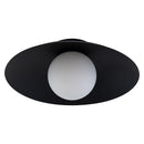 Plafon Cuia Preto Opalino p/ E27 CUI1PS01PT050 Bella ST2846-Bella Iluminação-Starlumen