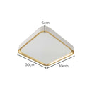Plafon LED Sobrepor 24W Toronto Multicor 180° Quadrado Branco c/ Dourado Hevvy ST3110-Hevvy-Starlumen
