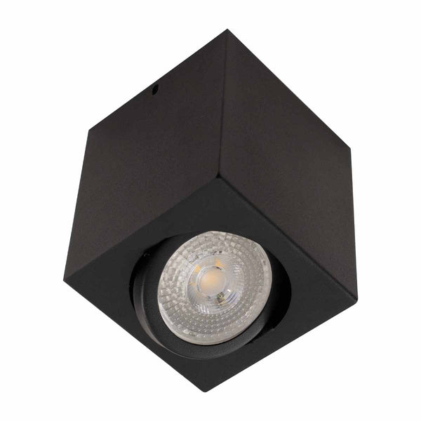 Plafon Sobrepor Box 10x10cm Preto p/ PAR20 E27 BellaLUX ST3049-BellaLUX-Starlumen