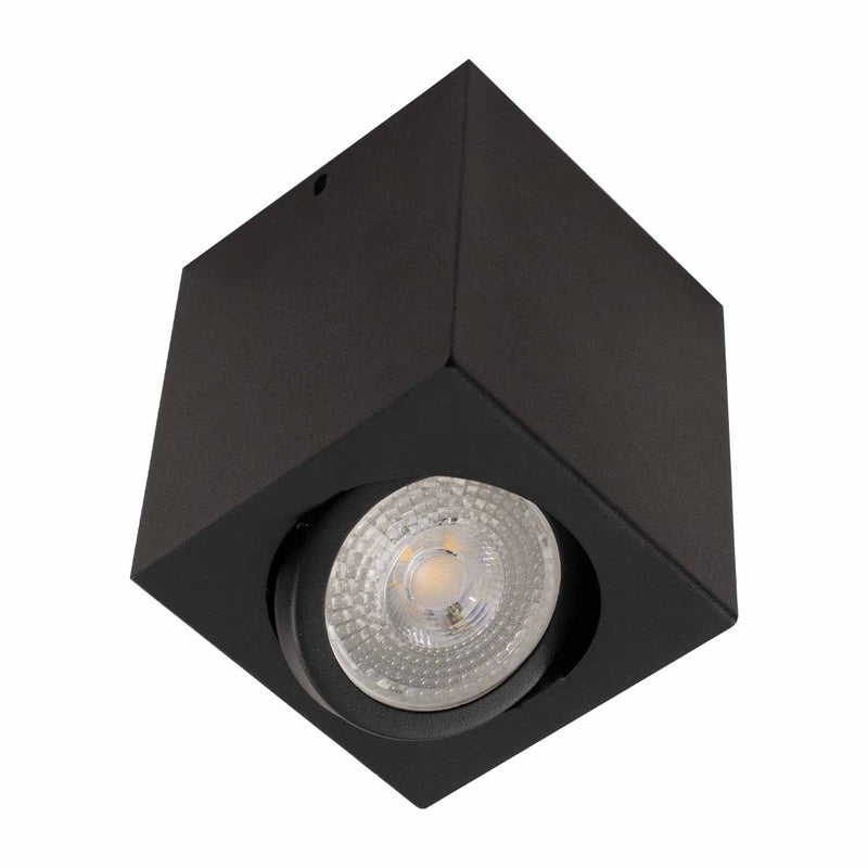 Plafon Sobrepor Box 10x10cm Preto p/ PAR20 E27 BellaLUX ST3049-BellaLUX-Starlumen