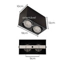 Plafon Sobrepor Box 18x10cm Duplo Preto p/ 2 PAR20 E27 BellaLUX ST3049-BellaLUX-Starlumen