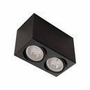 Plafon Sobrepor Box 18x10cm Duplo Preto p/ 2 PAR20 E27 BellaLUX ST3049-BellaLUX-Starlumen