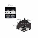Plafon Sobrepor Box 18x18cm Preto p/ 4 PAR20 E27 BellaLUX ST3049-BellaLUX-Starlumen