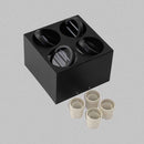 Plafon Sobrepor Box 18x18cm Preto p/ 4 PAR20 E27 BellaLUX ST3049-BellaLUX-Starlumen