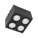 Plafon Sobrepor Box 18x18cm Preto p/ 4 PAR20 E27 BellaLUX ST3049-BellaLUX-Starlumen