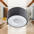 Plafon Sobrepor Vulcano Preto Redondo p/ 3 LED E27 ST951-Starlumen-