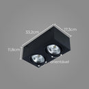 Plafon Spot Alumínio Sobrepor p/ 2x AR111 ST2898-Starlumen-Starlumen