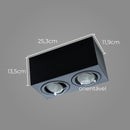 Plafon Spot Alumínio Sobrepor p/ 2x PAR20 ST2909-Starlumen-Starlumen