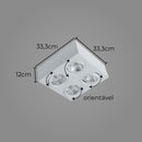 Plafon Spot Alumínio Sobrepor p/ 4x AR111 ST2897-Starlumen-Starlumen