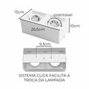 Plafon Spot Sobrepor Box Duplo Branco p/ 2xAR70 Starlumen ST2943-Starlumen-