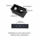 Plafon Spot Sobrepor Box Duplo Preto p/ 2x MR16 Starlumen ST2945-Starlumen-