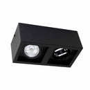 Plafon Spot Sobrepor Box Duplo Preto p/ 2xAR70 Starlumen ST2943-Starlumen-