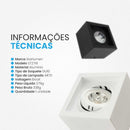 Plafon Spot Sobrepor Box em Alumínio P/ AR70 Starlumen ST2761-Starlumen-