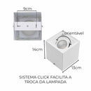 Plafon Spot Sobrepor Teto Box Branco P/ PAR20 Starlumen ST2755-Starlumen-