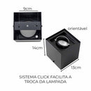 Plafon Spot Sobrepor Teto Box Preto P/ PAR20 Starlumen ST2755-Starlumen-
