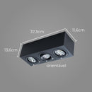 Plafon Spot Sobrepor em Alumínio p/ 3x AR70 ST2892-Starlumen-