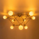Plafon Zoe Em Metal P/ 9 Lâmpadas E27 75x40cm bronze St1764-Plafons-Starlumen
