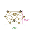 Plafon Zoe Em Metal P/ 9 Lâmpadas E27 75x40cm bronze St1764-Plafons-Starlumen