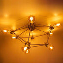 Plafon Zoe Em Metal P/ 9 Lâmpadas E27 75x40cm bronze St1764-Plafons-Starlumen